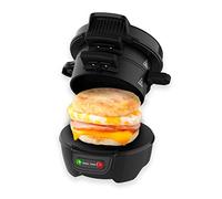 High Street TV Drew & Cole Breakfast Electric Sandwich Maker - Grilled Sandwich Maker With Easy To Clean Non-Stick Cooking Plates, Black