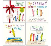 Drew Daywalt Collection 4 Books Set (The Crayons Christmas [Hardcover], The Crayons’ Book of Numbers [Board book], The Day The Crayons Came Home, The Day The Crayons Quit)