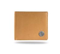 Drew Lennox |Classic Mens Bifold Wallet | Premium British Sheepskin Leather | Slim Yet Practical - Ultra Soft Camel Tan