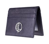 Drew Lennox Hand Crafted Genuine British Leather Travel Card Holder- ID Window- 9 Card Slots- 2 Slip Pockets- Slim Compact Wallet for Travel Bus Pass ID License Oyster Card- Gift Box- Charcoal Grey