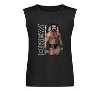 Drew McIntyre Heavy Mens Black Sleeveless T-Shirt Graphic Tee Printed Unisex Vest Tank Tops Shirt L