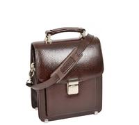 Drew Real Leather Messenger Bag House of Leather Brown Medium