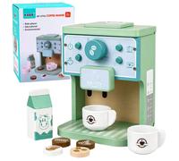 Drewniany Zestaw Ekspres Do Kawy Filiżanki Mleko Akcesoria Dla Dzieci LEAN Toys