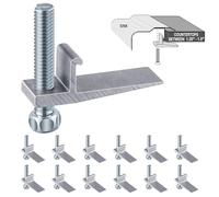 Dreyoo 12 Pack Drop in Sink Mounting Clips, Sink Clips for J Channel Stainless Steel Sinks, Rim Clips Works on J Hook Style Frames, Easy to Install, Rust Resistant Hardware
