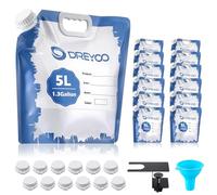 Dreyoo 12 Pack Paint Storage Bags with Funnel and Filler Clip, 1.3 Gallons Reusable Storage Bags for Leftover Water Based Paint, Airtight Clear Pouches Containers, for Home DIY Professional Painters