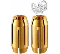 Dreyoo 2 Pack Replacement Collet Kit Compatible with CN1, Collet Parts Compatible with DEWALT, for Spiral Saw Tools and Drywall Cut out Tools 5/32-inch (Gold)