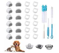 Dreyoo 26 Pack PetSafe Drinkwell Compatible Carbon & Foam Filters with Cleaning Brushes, Cat and Dog Water Fountain Filters