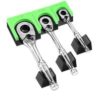 Dreyoo 3 Pack Set Ratchet Organizer Kit, 1/4", 3/8", 1/2" Size Magnetic Ratchet Holder, Wrench Organizers for Toolbox Drawer, Impact Resistant Magnetic Tool Organizer, Ratchets Extension Organizers