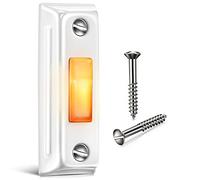 Dreyoo LED Lighted Doorbell Button, Upgraded Solid and Sleek Metal Wall Mounted Door Bell Push Buttons for Home, Universal Garage Door Opener Switch (White, 1 Pack)