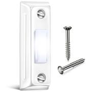 Dreyoo Metal Doorbell Push Button, Heavy Duty Metal Door Bell Wired Button LED Lighted Wall Mounted Door Bell Push Buttons for Home Universal Garage Door Opener Switch (White)