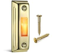 Dreyoo Metal Doorbell Push Button, Heavy Duty Metal Door Bell Wired Button LED Lighted Wall Mounted Doorbell Push Buttons for Home, Universal Garage Door Opener Switch Property in Copyright(Gold)