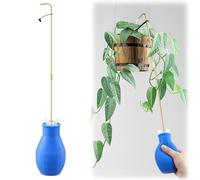 Dreyoo Squeeze Bottle for Hanging Plants, 19" Long Spout Plant Watering Bottle, Easy Squeeze Indoor/Outdoor Watering Can Alternative, Precise Sprinkling for Hanging Baskets, Houseplants, 8oz (Blue)