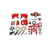 Drezzo Car Gearbox Car Gearbox Middle Transmission Box Assembly Set 1/5 HPI ROFUN BAHA ROVAN KM BAJA(Red)