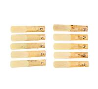 Drfeify 10pcs Plastic B Flat 2.5 Clarinet Reeds, for Beginners with Wood Reed