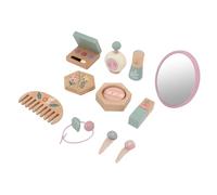 Drfeify 11-piece Complete Wooden Makeup Toy Set for Girls Ages 3 with Portable Design, Confidence-Building Activity, Beauty Salon Playset Enhancing Creativity and Social Skills for Role