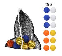 Drfeify 12 PCS PU Balls, Elastic Training Practice Balls with Mesh Bag, for Indoor Sports and Children Exercises
