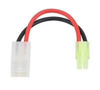 Drfeify 16AWG Heavy-Duty Cable, 13CM Large to Mini Tamiya Adapter Converter Plug for Charging Setup - Male/Female Connections