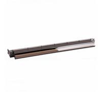 Drfeify 18 Inch Mahjong Stand, Innovative Push Rod Design Transparent Tile Rack with Slip Proof Wavy Surface, for Family Gatherings and Club Games (Transparent Black)