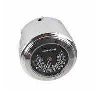 Drfeify 22 to 25mm Handlebar Mount Thermometer Motorcycle Handlebar Thermometer Aluminum Alloy Glow Dial 42mm for Night Riding Commuters and Touring Riders (Black)