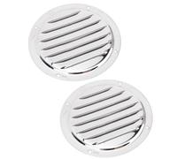 Drfeify 2PCS Boat Round Louver Vent 316 Stainless Steel Round Louvered Vent 4.92in Mirror Polished Airflow Cover Easy Install for Boats Yachts RVs