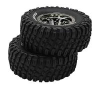 Drfeify 2Pcs Rubber RC Car Tires, 165mm Diameter 63mm Width 17mm Hex Adapter with Bumpy Texture for Better Grip, for ZD Racing 1/7 DBX 07 RC Car Upgrade (Ti Color)