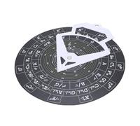 Drfeify 30cm Circle of Fifths Wheel, Wall Hanging PVC Chord Tool Melody Learning Kit with Guitar Chord Chart for Musicians & Learners (RMT-A10B (Black))