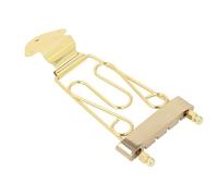 Drfeify 4 String Trapeze Tailpiece Bridge Alloy Steel Adjustable Saddle for Archtop Jazz Guitars & Semi Hollow Body Guitar Upgrades with Polished Finish Simplified Installation