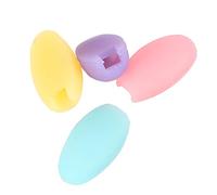 Drfeify 4PCs Flute Finger Rest Silicone Protects Flute for Beginners and Beginners Yellow/pink/rose Red/purple