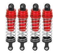 Drfeify 4Pcs RC, Aluminum Alloy CNC Precision Damper with Excellent Shock Absorption, for MN86 MN86S MN86K MN86KS 1/12 RC Crawlers (Red)