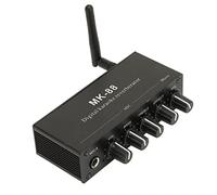 Drfeify 6.5mm Wireless Karaoke Mixer, Aluminium Alloy Dual Microphone Input for DJ Music Stage and KTV, Digital Reverberator with Adjustable Effects