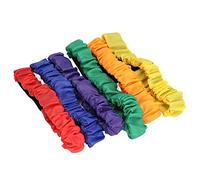 Drfeify 6 PCS 3 Legged Race Bands, 2 People 3 Leg Colored Nylon Elastic Tie Rope Children's Leggings Training Expansion Props