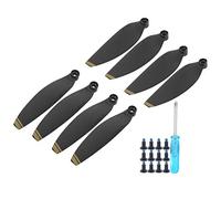 Drfeify 8PCS Plastic Drone Blade Age 14+, Plastic Light Weight Propellers Wing Blade RC Drone Accessories Compatible for Mavic Mini(black with gold edge)