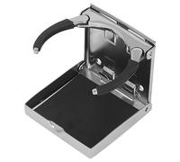 Drfeify Adjustable Cup Holder Stainless Steel Folding Drink Holder 95 X 102 Mm with 79 Mm Max Grip Foldable Mount for Boat Yacht Car Cup Storage and Spill Control