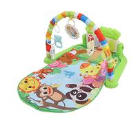 Drfeify and Play Piano Gym, Activity Playmat with Toy Piano, Lights and, Stages Learning Content Removable Arch Toys, Educational, Green