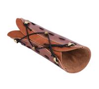 Drfeify Archery Arm Guard, Leather Forearm Protection with Adjustable Strap for Youth and Teens
