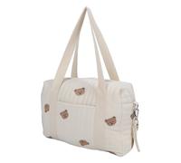 Drfeify Baby Stroller Bag, Stroller Hanging Bag Zipper Storage Reusable Handbag Cotton Cloth Nappy for Baby (Olive (#1)