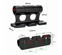 Drfeify Bike Front Fork Mount Bracket Set Bike Fork Mount with Arrow Storage Case Conversion Ring Strong Carrier for Most Aluminum Alloy Black (#1)