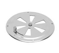 Drfeify Cabin Ventilation Plate 304 Stainless Steel Round Louvered Air Vent Cover Side Knob Control Mirror Polished Easy Install for Boat Yacht RV Home Shed Garage (5in)