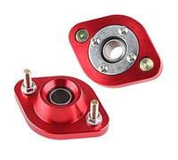 Drfeify Car Camber Plates Aluminum Alloy Rear Upper Camber Plates Pillow Ball Shock Top Mount Set for E30 E36 E46 Z3 Drift Street Suspension Upgrade (Red)