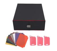 Drfeify Card Deck Case, 3 Rows Trading Storage Box with 3 Dividers and 8 Stands, Magnetic Closure Commander Deck Box for TCG Baseball Sport Cards (Red)