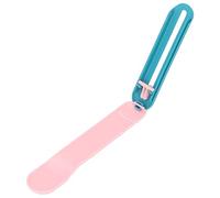 Drfeify Cat Spoon, PP Plastic Squeeze Feeder for Wet Cat Treats, Easy to Clean and Use, Perfect for Snack Time and Food Delivery (Pink Spoon with Blue Handle)