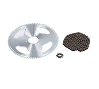 Drfeify Chain and Sprocket Kit 80T 25H 34mm 3 Holes Sprocket 10T H Hole Chain Sprocket 146 Links Chain Suitable for 1020 Motor