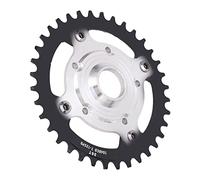 Drfeify Chainring Conversion Kit, Aluminum Alloy Mid Drive Chainring Spider Adapter Kit with 104mm BCD 36T for Tongsheng Electric Bike (Black