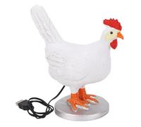 Drfeify Chicken Table Lamp, Resin Animal Lamp Night Light Decorative Animal Table Light for Bedroom