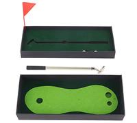 Drfeify Desktop Practice Set Rubber and Zinc Alloy Pen Putter Set 19cm Pen with Putting Mat Flag and Ball Compact Desk Game for Office Adults Fans