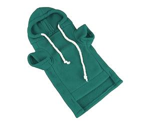 Drfeify Dog Hoodie, Warm Soft Hoodie for Ferrets Chinchillas, Cozy Adjustable Fit Pet Apparel for Winter Daily Wear (Green)