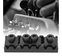 Drfeify Electric Guitar Locking Nut, Zinc Alloy Locking Nut for 7 String Double Rocking Guitar, with Vibrato System, for Amateur and Professional Guitarists (Black)