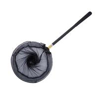 Drfeify Fishing Net, 30cm Large Round Mesh Head with 1.5m Stainless Steel Pole, 5 Section Extendable Locking Design for Ponds Rivers Lakes Fishing