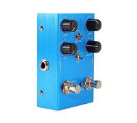 Drfeify Guitar Effects Pedal, Aluminum Alloy Sound Volume Control Simulator Distortion Pedal for Electric Guitar Versatile Modulation and True Bypass Features for Musicians (Blue)