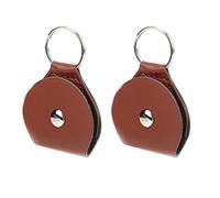 Drfeify Guitar Selection Pocket Conveniently with a Keychain, Soft PU Material, Permanent and Reliable Storage Case for Guitar Selection (Brown)